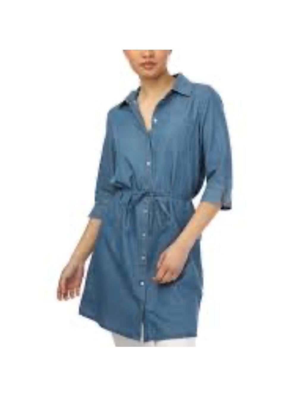 74. Joe Fresh, Denim button down shirt dress.